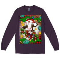 Plum christmas cow air freshener Long Sleeve Tee - Artiststas