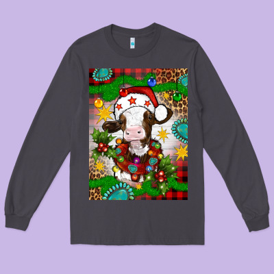 Christmas Cow Air Freshener Long Sleeve Tee Designed By Artiststas