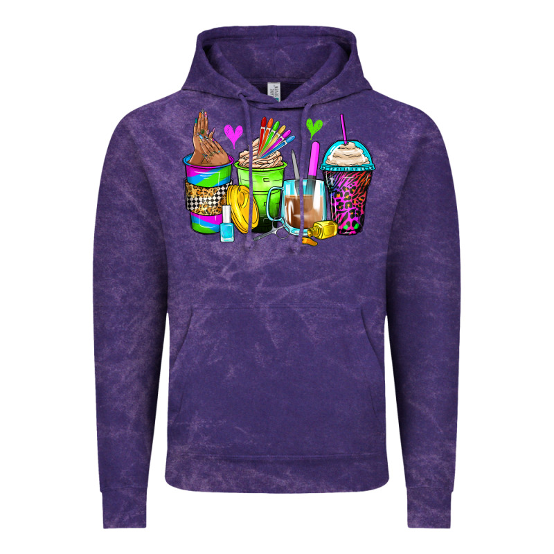 Nail Art Coffee Cups Vintage Hoodie by Zillion Design Studio | Teevron