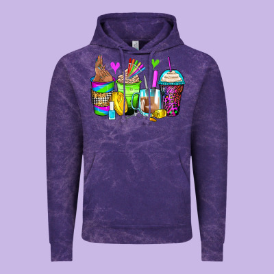 Nail Art Coffee Cups Vintage Hoodie Designed By Zillion Design Studio