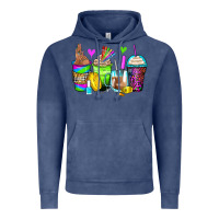 Vintage Denim nail art coffee cups Vintage Hoodie - Zillion Design Studio
