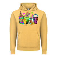 Vintage Mustard nail art coffee cups Vintage Hoodie - Zillion Design Studio