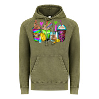 Vintage Olive nail art coffee cups Vintage Hoodie - Zillion Design Studio