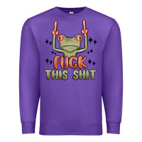 Purple fuck this shit Premium Sweatshirt - MaliasSmallBusiness