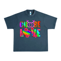 Midnight Navy choose love (lesbian) Urban Heavy Tee - HRA Design Shop