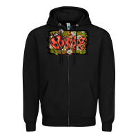 Black ladybug one background Zipper Hoodie - BarkalooDesign