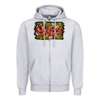 Heather Grey ladybug one background Zipper Hoodie - BarkalooDesign