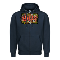 Navy ladybug one background Zipper Hoodie - BarkalooDesign