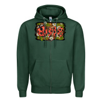 Sports Green ladybug one background Zipper Hoodie - BarkalooDesign