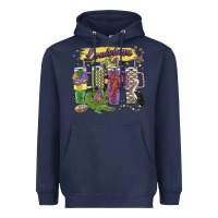 Navy obsessive cup disorder mardi gras Heavyweight Hoodie - MaliasSmallBusiness