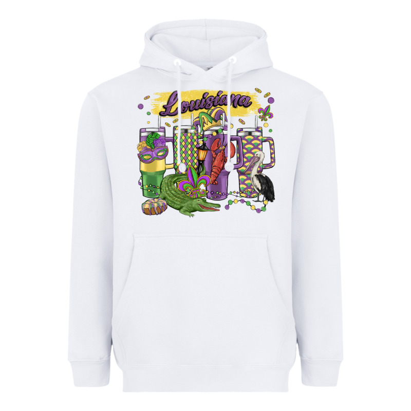 Obsessive Cup Disorder Mardi Gras Heavyweight Hoodie by MaliasSmallBusiness | Teevron