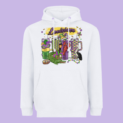 Obsessive Cup Disorder Mardi Gras Heavyweight Hoodie Designed By Maliassmallbusiness