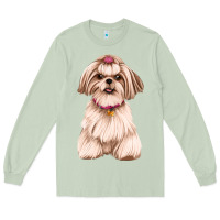 Matcha Shih Tzu Dog Design Long Sleeve Tee - JahusDesignShop