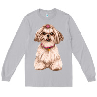 Moon Dust Shih Tzu Dog Design Long Sleeve Tee - JahusDesignShop