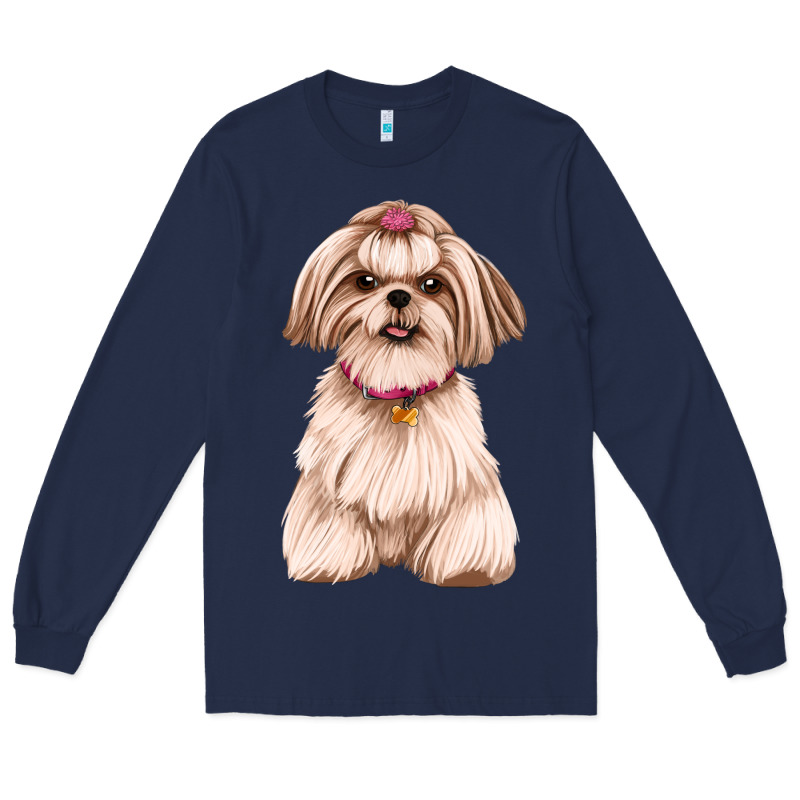 Shih Tzu Dog Design Long Sleeve Tee by JahusDesignShop | Teevron