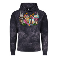 Cloud Black floral coffee cups Vintage Hoodie - Zillion Design Studio