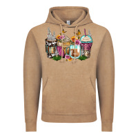 Vintage Coffee floral coffee cups Vintage Hoodie - Zillion Design Studio