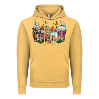 Vintage Mustard floral coffee cups Vintage Hoodie - Zillion Design Studio