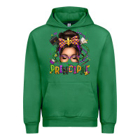 Emerald mardi gras principal caucasian messy bun Urban Hoodie - texasbilliewilder