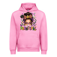 Fuchsia Pink mardi gras principal caucasian messy bun Urban Hoodie - texasbilliewilder