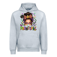 Heather Grey mardi gras principal caucasian messy bun Urban Hoodie - texasbilliewilder