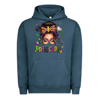 Pigment Midnight Navy mardi gras principal caucasian messy bun Urban Hoodie - texasbilliewilder