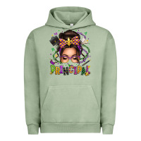 Pigment Oil Green mardi gras principal caucasian messy bun Urban Hoodie - texasbilliewilder