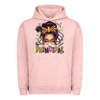 Pigment Salmon mardi gras principal caucasian messy bun Urban Hoodie - texasbilliewilder