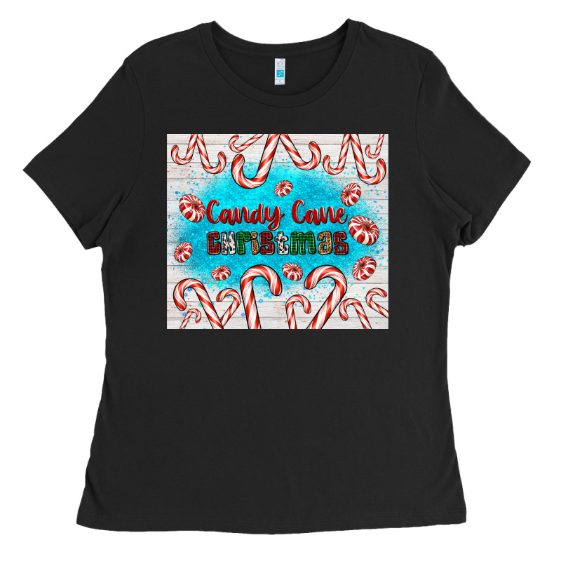 Candy Cane Christmas Ladies Tee by AdoDesignShop | Teevron