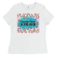 White candy cane Christmas Ladies Tee - AdoDesignShop