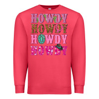 Cardinal pink howdy howdy howdy Premium Sweatshirt - NancyCooperArtShop