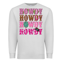 Dove Grey pink howdy howdy howdy Premium Sweatshirt - NancyCooperArtShop