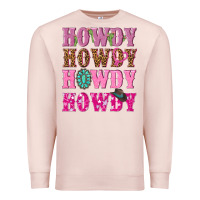 Pale Pink pink howdy howdy howdy Premium Sweatshirt - NancyCooperArtShop