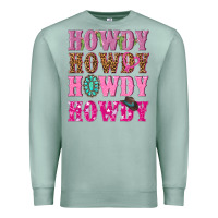 Seafoam pink howdy howdy howdy Premium Sweatshirt - NancyCooperArtShop