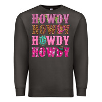 Smoke pink howdy howdy howdy Premium Sweatshirt - NancyCooperArtShop