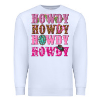 White pink howdy howdy howdy Premium Sweatshirt - NancyCooperArtShop
