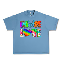 Pebble Blue choose love (gay) Urban Heavy Tee - HRA Design Shop