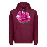 Burgundy Parade Day Rose Premium Hoodie - LillyAllenDesigns
