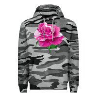 Slate Camo Parade Day Rose Premium Hoodie - LillyAllenDesigns