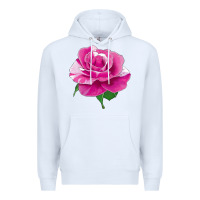 White Parade Day Rose Premium Hoodie - LillyAllenDesigns