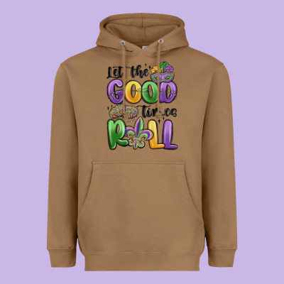 Let The Good Times Roll Heavyweight Hoodie Designed By Maliassmallbusiness