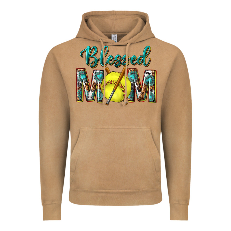 Western Blessed Mom With Softball Vintage Hoodie by texasbilliewilder | Teevron