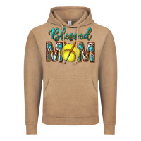 Vintage Coffee western blessed mom with softball Vintage Hoodie - texasbilliewilder
