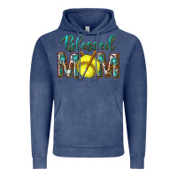 Vintage Denim western blessed mom with softball Vintage Hoodie - texasbilliewilder