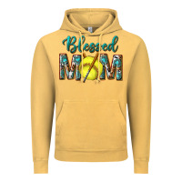 Vintage Mustard western blessed mom with softball Vintage Hoodie - texasbilliewilder