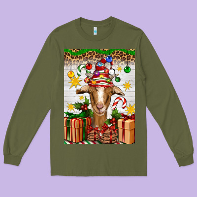 Christmas Goat Air Freshener Long Sleeve Tee Designed By Artiststas