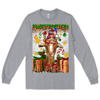 Heather Grey christmas goat air freshener Long Sleeve Tee - Artiststas