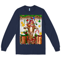Navy christmas goat air freshener Long Sleeve Tee - Artiststas