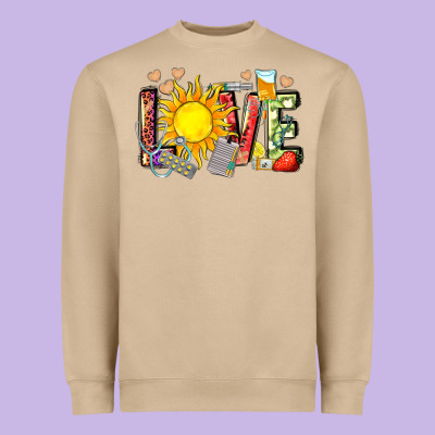 Love Summer Nurse Heavyweight Sweatshirt Designed By Zillion Design Studio