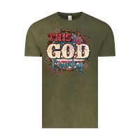 Vintage Olive This is god country 4th of july Vintage Tee - CowGirlArtShop